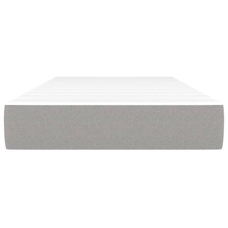 Pocketveringmatras medium 100x200x20 cm stof lichtgrijs 3