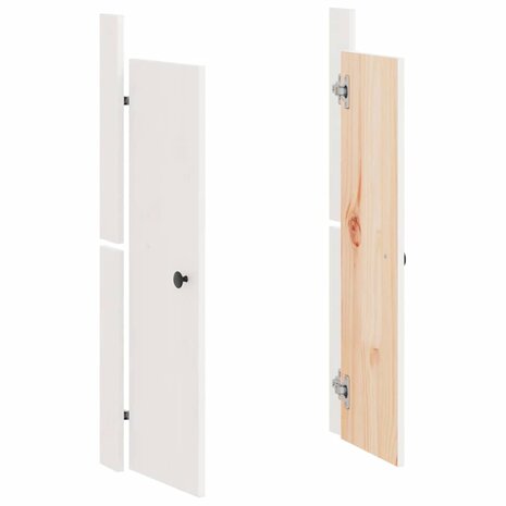 Kastdeurtjes voor buitenkeuken MEPPEL  2 st 50x9x82 cm grenenhout wit 3