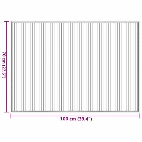 Vloerkleed rechthoekig 70x100 cm bamboe bruin 8