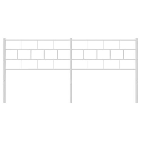 Vervangend hoofdbord 180 cm metaal wit 4