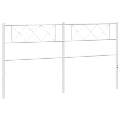 Vervangend hoofdbord 193 cm metaal wit 6