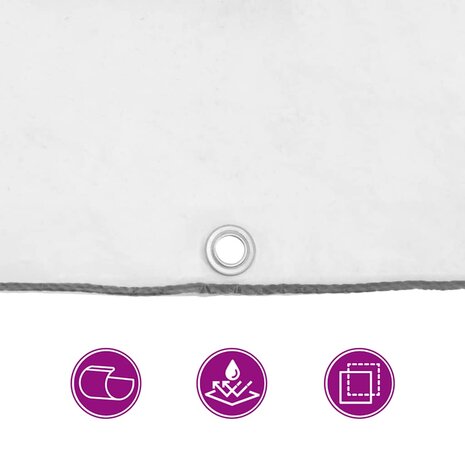 Doorzichtig zeildoek met zeilringen 2x6 m polyethyleen 9