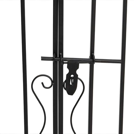 Poort 121x8x100 cm smeedijzer zwart  5