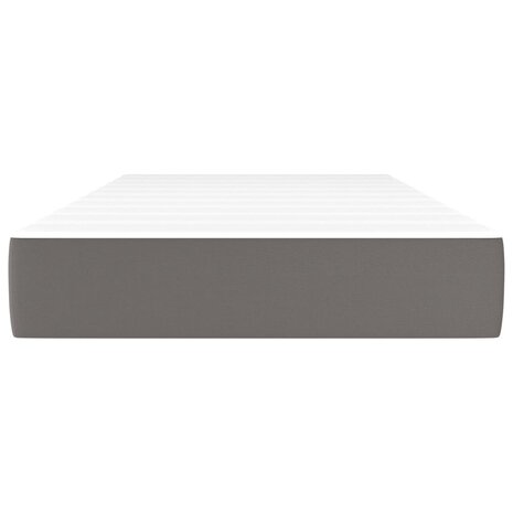 Pocketveringmatras medium 80x200x20 cm kunstleer grijs 3