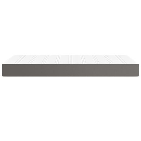 Pocketveringmatras medium 80x200x20 cm kunstleer grijs 4