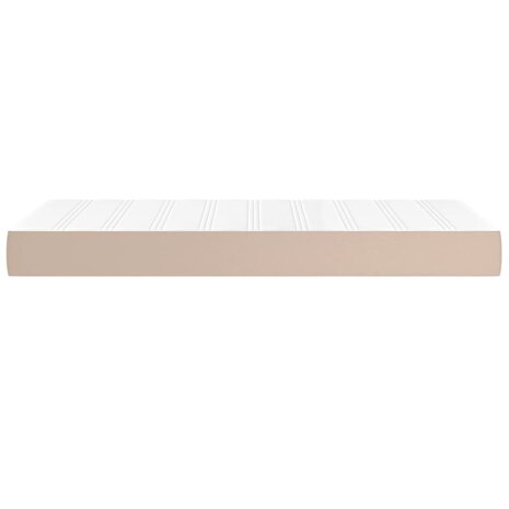 Pocketveringmatras medium 80x200x20 cm kunstleer cappuccinokleurig 4