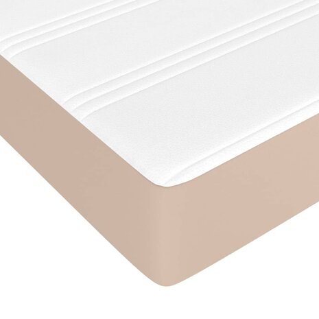 Pocketveringmatras medium 80x200x20 cm kunstleer cappuccinokleurig 5