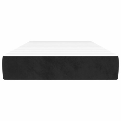 Pocketveringmatras medium 80x200x20 cm fluweel zwart 3