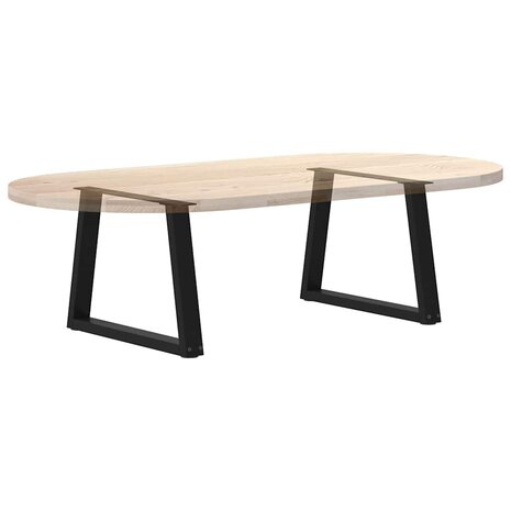Salontafelpoten 2 st V-vormig 70x(42-43,3) cm staal zwart 8