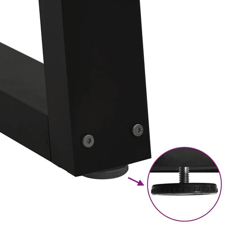 Salontafelpoten 2 st V-vormig 70x(42-43,3) cm staal zwart 9
