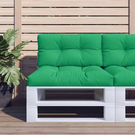 Palletkussen 80x40x12 cm stof groen 1