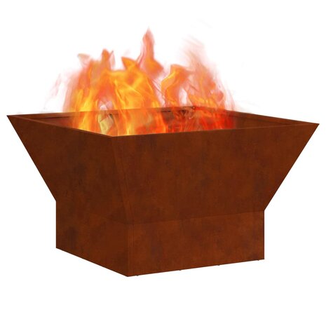 Vuurkorf Bruin 60 x 60 x 35 cm Cortenstaal 3