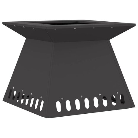 Vuurkorf Zwart 48 x 48 x 40 cm Staal 2