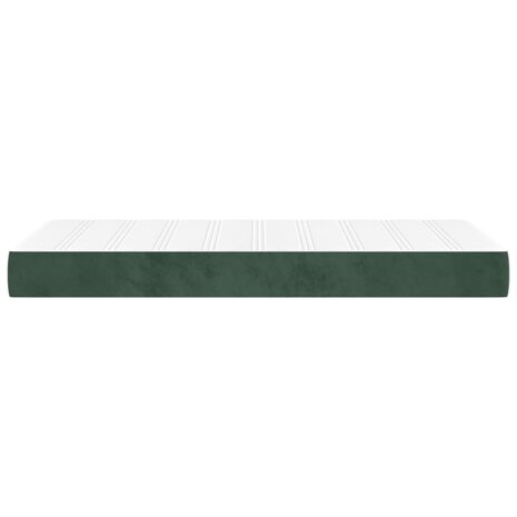 Pocketveringmatras medium 100x200x20 cm fluweel donkergroen 4