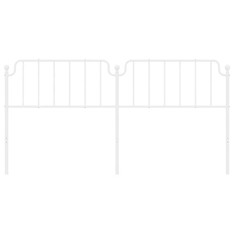 Vervangend hoofdbord 193 cm metaal wit 4