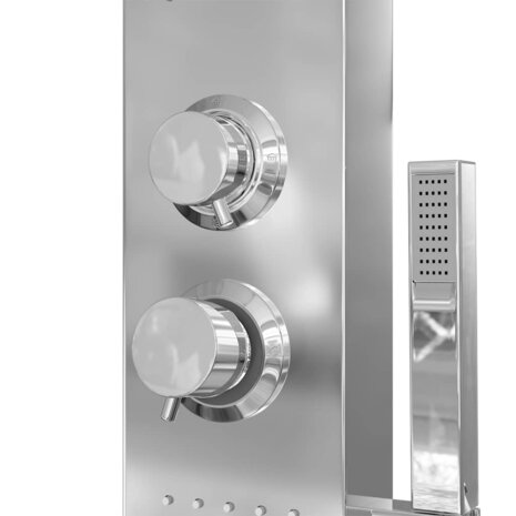 Douchepaneelsysteem vierkant roestvrij staal 8