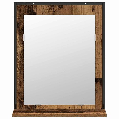 Badkamermeubelset Wandgemonteerd 2 pcs Bruin Bewerkt hout 7