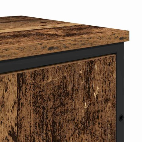 Badkamermeubelset Wandgemonteerd 2 pcs Bruin Bewerkt hout 9