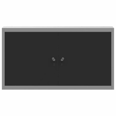 Gereedschapskast met plank Zwart en Grijs 50 x 20 x 55 cm 7