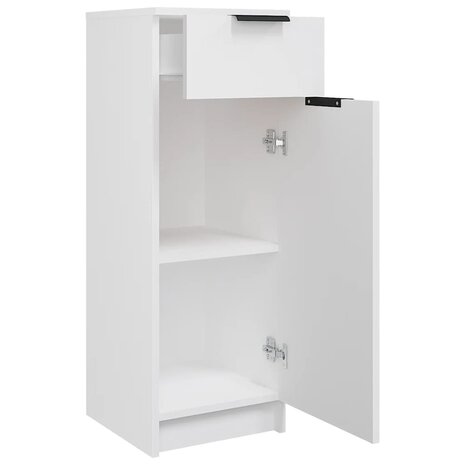 Badkamerkast 32x33,5x90 cm bewerkt hout wit 7