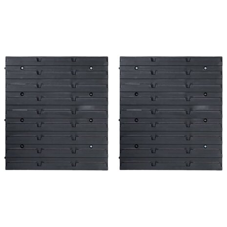 71-delige Opslagset met wandpanelen rood en zwart 4