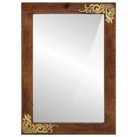 Badkamer Spiegel met spiegel Honingbruin 70 x 50 x 2,5 cm 2