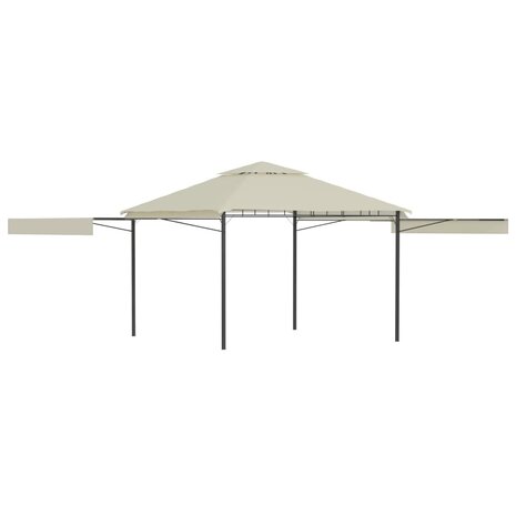 Prieel met uitschuifbare daken 180 g/m&sup2; 3x3x2,75 m cr&egrave;me 1