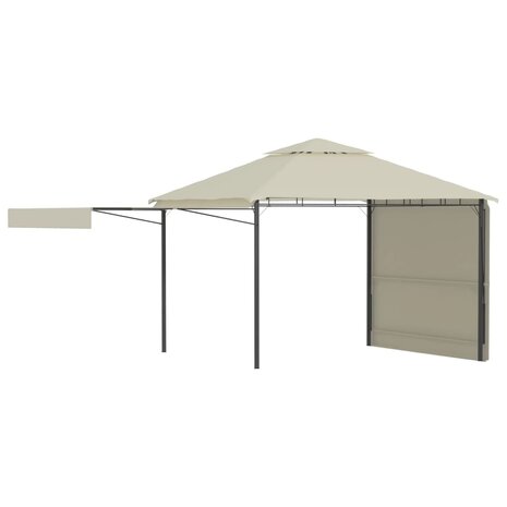Prieel met uitschuifbare daken 180 g/m&sup2; 3x3x2,75 m cr&egrave;me 2