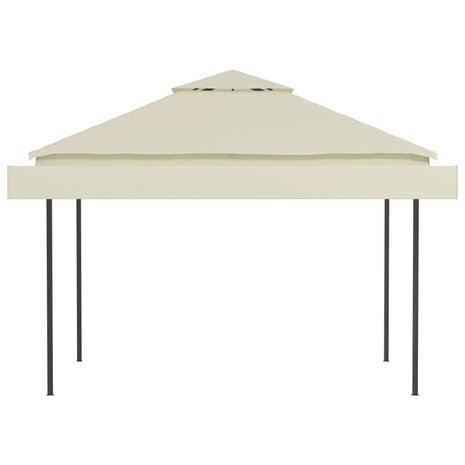 Prieel met uitschuifbare daken 180 g/m&sup2; 3x3x2,75 m cr&egrave;me 5