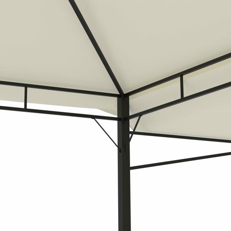 Prieel met uitschuifbare daken 180 g/m&sup2; 3x3x2,75 m cr&egrave;me 7