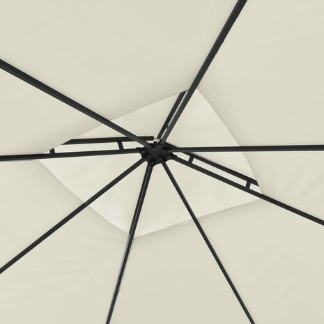 Prieel met uitschuifbare daken 180 g/m&sup2; 3x3x2,75 m cr&egrave;me 8