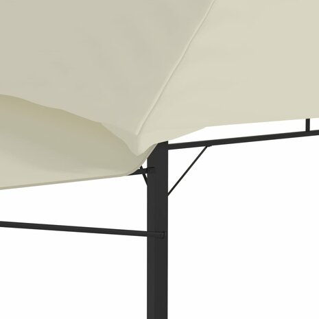 Prieel met uitschuifbare daken 180 g/m&sup2; 3x3x2,75 m cr&egrave;me 9