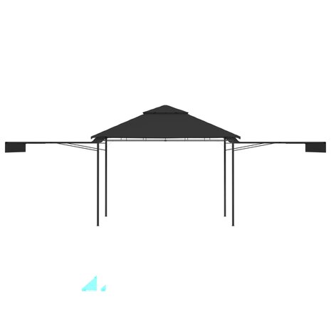 Prieel met uitschuifbare daken 180 g/m&sup2; 3x3x2,75 m antraciet 4