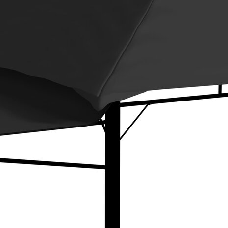 Prieel met uitschuifbare daken 180 g/m&sup2; 3x3x2,75 m antraciet 9
