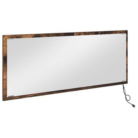 Spiegel met spiegel Gerookt eiken 90 x 8,5 x 37 cm Bewerkt hout 2