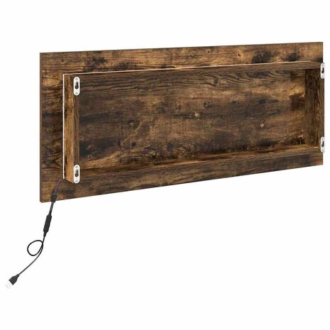 Spiegel met spiegel Gerookt eiken 90 x 8,5 x 37 cm Bewerkt hout 7