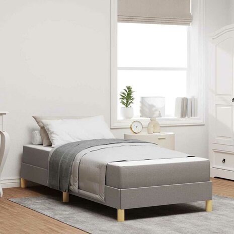 Boxspringbed met matras Taupe 80 x 200 cm Stof 1