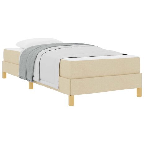 Boxspringbed met matras Cr&egrave;me 80 x 200 cm Stof 2