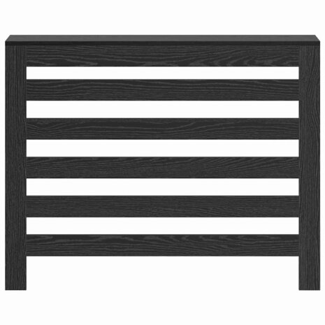 Radiatorafdekking Zwart Eiken 104 x 20 x 82 cm Bewerkt hout 4