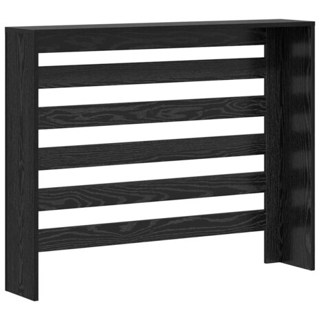 Radiatorafdekking Zwart Eiken 104 x 20 x 82 cm Bewerkt hout 6