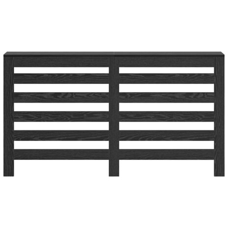 Radiatorafdekking Zwart Eiken 149 x 20 x 82 cm Bewerkt hout 4