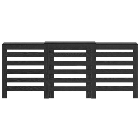 Radiatorafdekking Zwart Eiken 205 x 21,5 x 83,5 cm Bewerkt hout 4