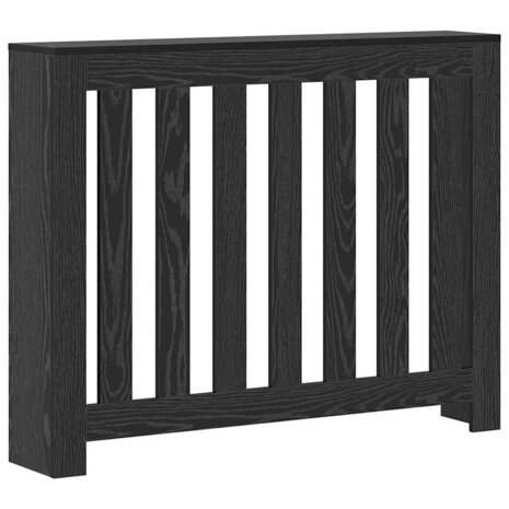 Radiatorafdekking Zwart Eiken 104 x 20 x 82 cm Bewerkt hout 2