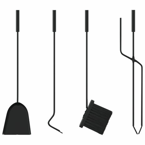 5-delige openhaardgereedschapset 23x15x66 cm staal 9