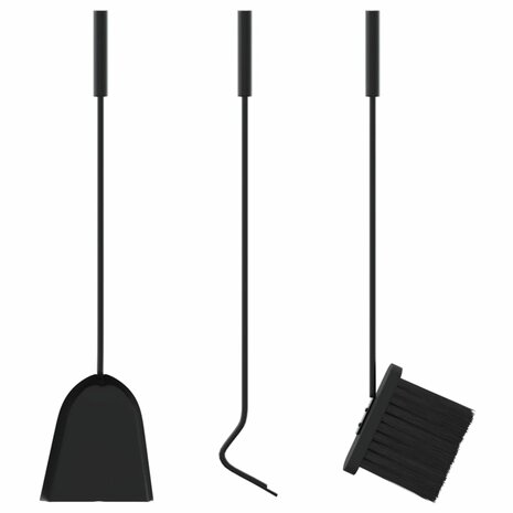 4-delige openhaardgereedschapset 22x59 cm staal 9