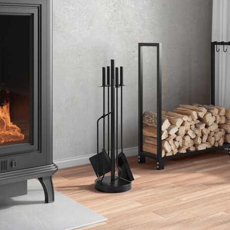 5-delige openhaardgereedschapset 18x66 cm staal 3