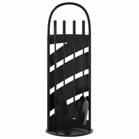 5-delige openhaardgereedschapset 23x15x66 cm staal 4