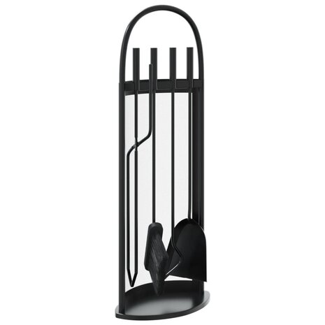 5-delige openhaardgereedschapset 23x15x66 cm staal 2