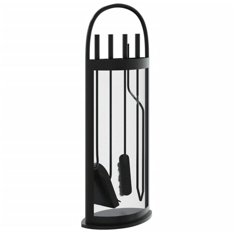 5-delige openhaardgereedschapset 23x15x66 cm staal 6