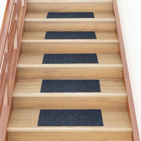 Trapmatten Zelfklevend 15 stuks 60x25 cm Grijs Blauw Rechthoekig 1